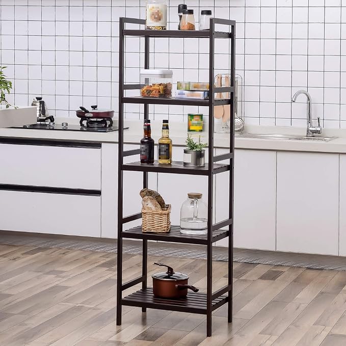 SONGMICS Adjustable Storage Shelf Rack, 5-Tier Multifunctional Shelving Unit - Image 7