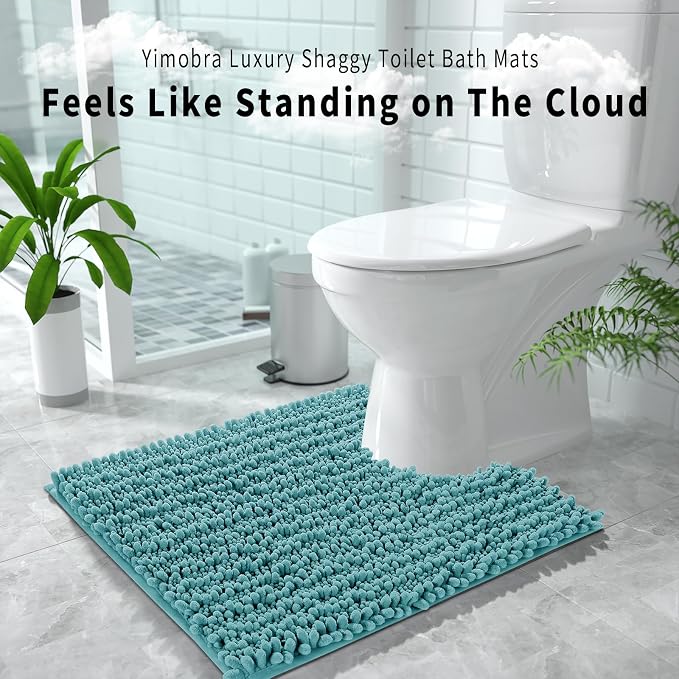 Yimobra Toilet Rug U Shaped Washable 24x20 Inch - Image 6