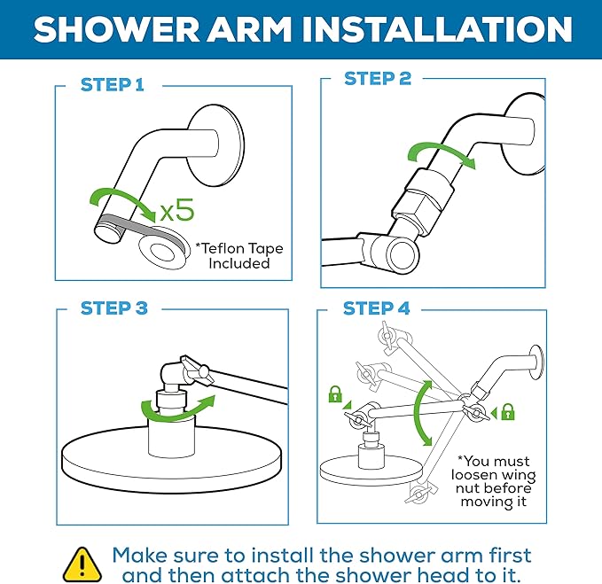 SparkPod 16" Solid Brass Shower Head Extension Arm - Image 5
