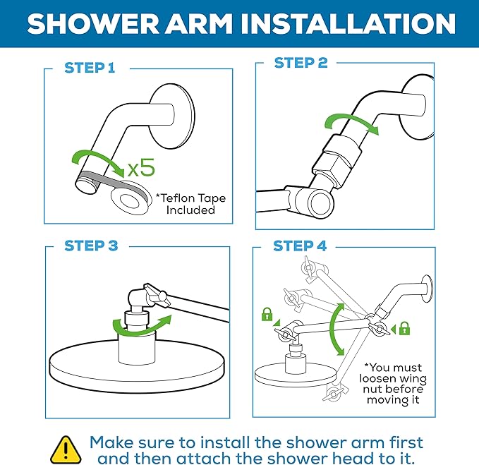SparkPod 16" Solid Brass Shower Head Extension Arm - Image 5