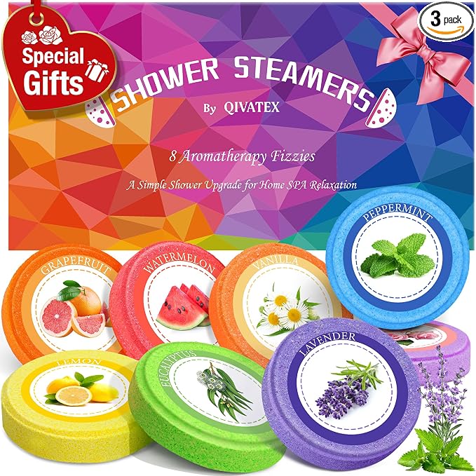 Shower Steamers Aromatherapy, Birthday Gifts by Qivatex