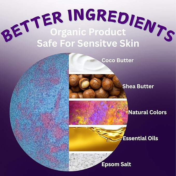 EvolutionUSA Purple Epic Superhero Bath Bombs - Image 5