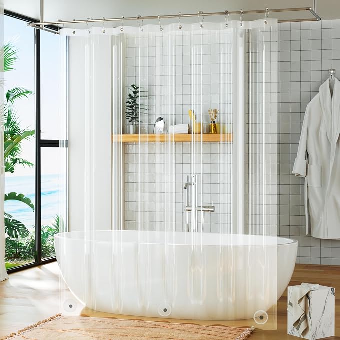 Titanker Plastic Shower Curtain Liner - Image 6