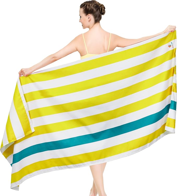 SUN CUBE Microfiber Beach Towel, Quick Dry Sand Free Beach Towel, Lightweight by SUN+CUBE