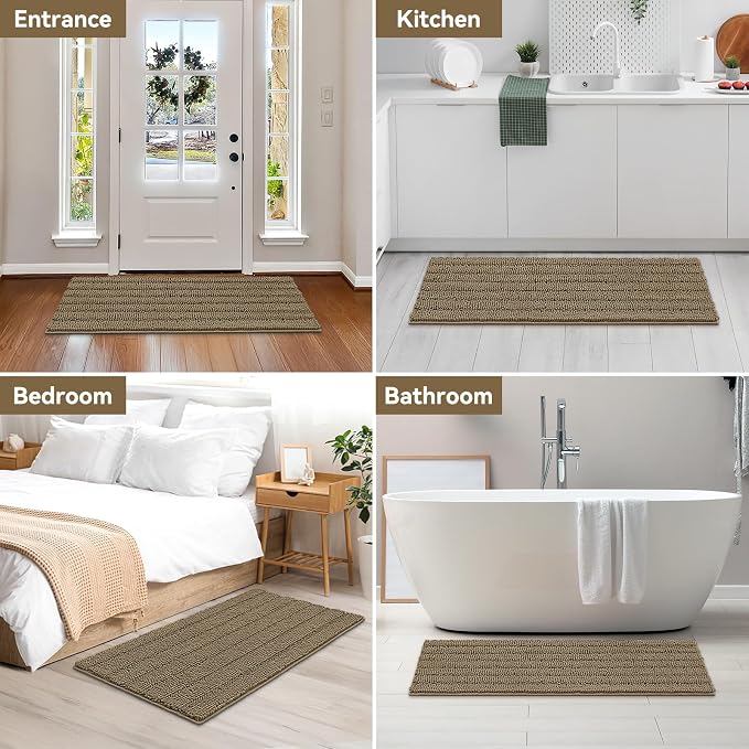 Bcoimo 48"×24" Chenille Bath Mat – Non-Slip - Image 7