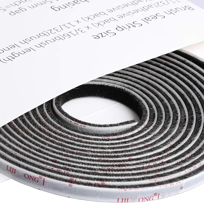 TORRAMI Adhesive Brush Seal Weather Stripping 11/32 inch x 3/16 inch x 16 ft - Image 5