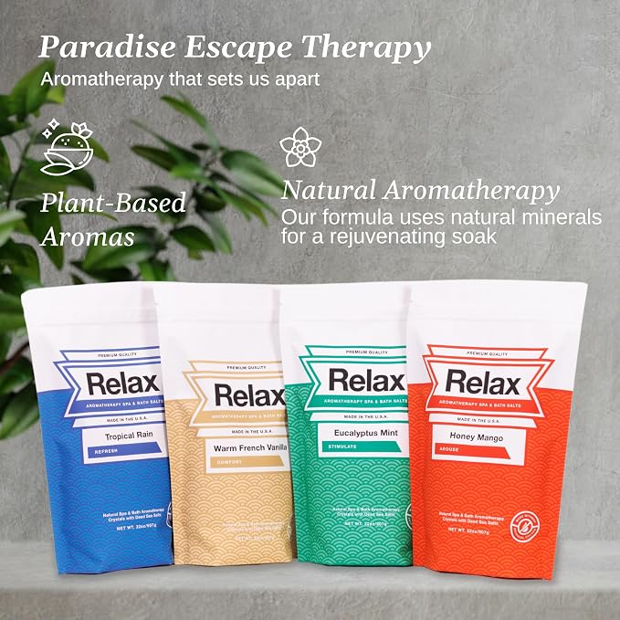 Relax Spa & Bath, Epsom & Dead Sea Salts, Aromatherapy Bath Salts - Image 4