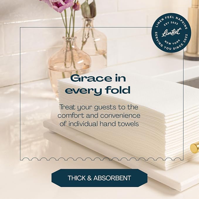 Disposable Linen-Feel Guest Hand Towels - Image 2