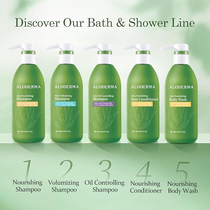 Aloderma Aloe Nourishing Body Wash Featuring Fresh, Organic Aloe - Image 8