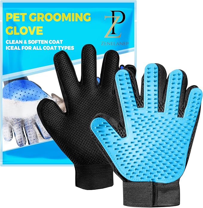Upgrade Pet Grooming Gloves, Grooming Gloves by ZENELANEP