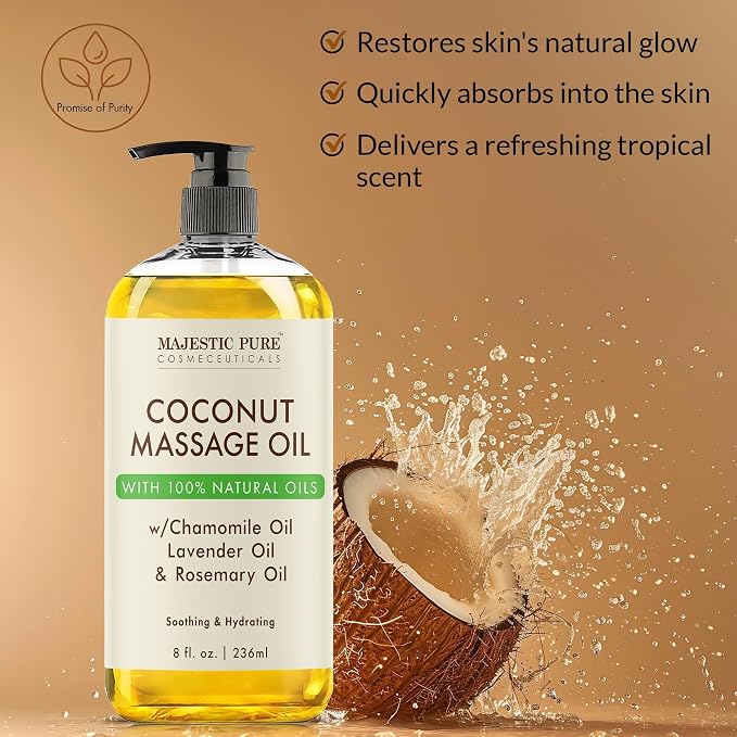 MAJESTIC PURE Coconut Massage Oil - Image 4