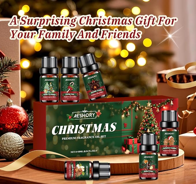 Christmas Fragrance Oil Set, 6 Premium Winter Essential Oils - Image 6