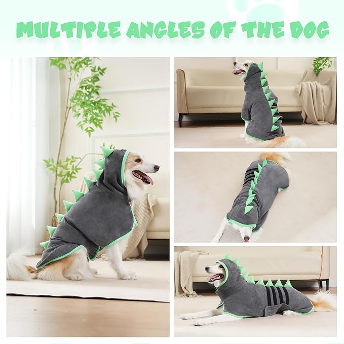 Super Absorbent Dog Bathrobe, Microfiber Bath Robe Towel - Image 4