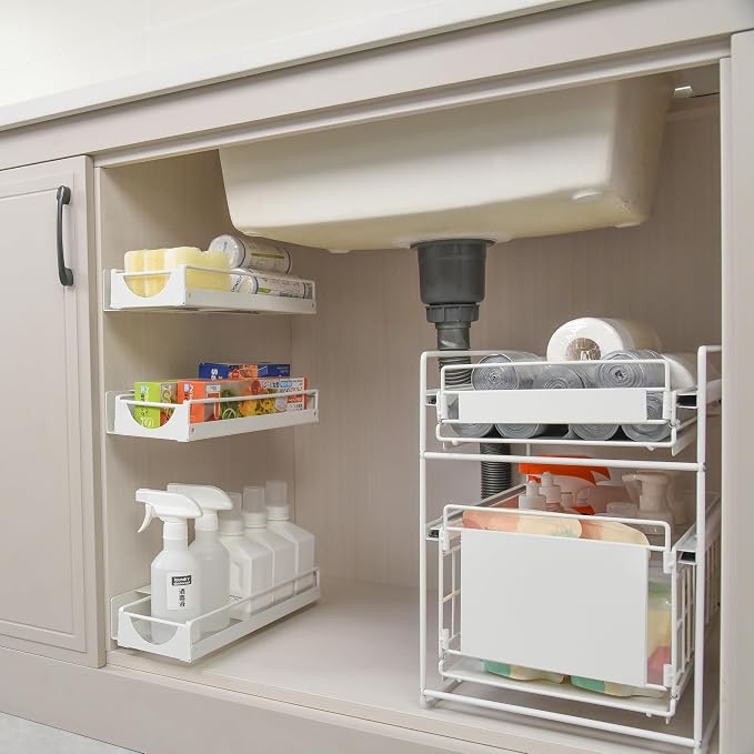 Under Sink Organizer Sliding Storage Rack - Image 2