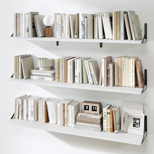 Fun Memories Extra Long Floating Wall Shelves, 48 x 8 Inches by FunMemories