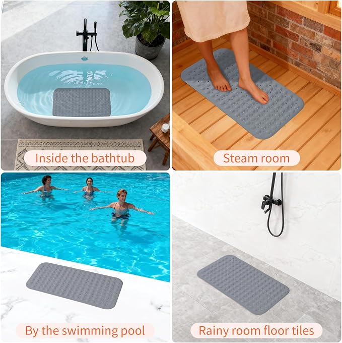 Anti-Slip Bathtub Shower mat, 27.5×14.5（Approximately 70×37cm） inch Soft - Image 6