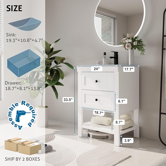 eclife 24" Bathroom Vanity - Image 3