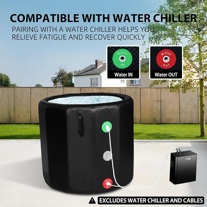 Ice Bath Tub, Inflatable Cold Plunge Tub, Water Chiller Compatible, 151.3Gallon - Image 3