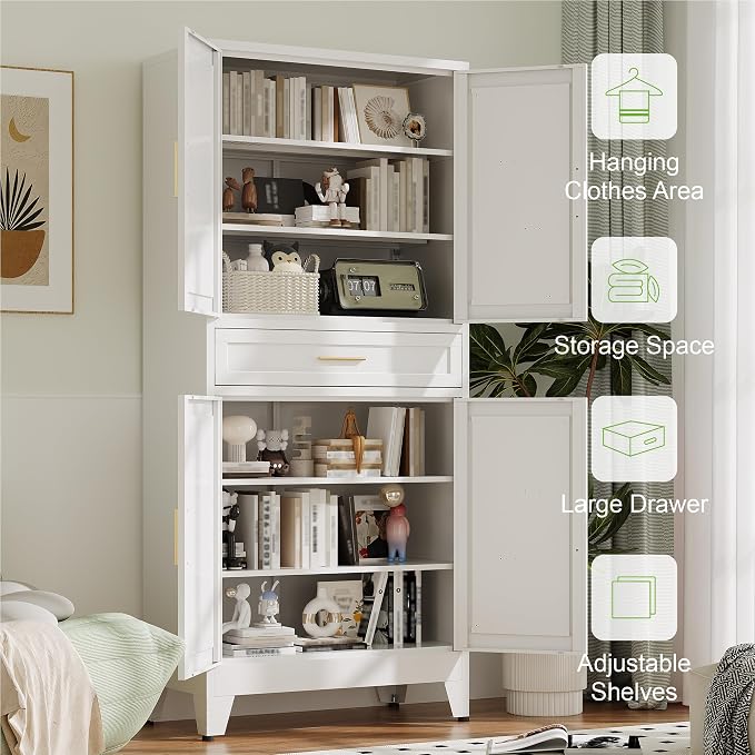 71" Tall Metal Storage Cabinet - Image 6