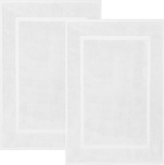 DAN RIVER Classic Cotton Bath Mats Set of 2 – Not a Bathroom Rug, Ultra Soft by DanRiver