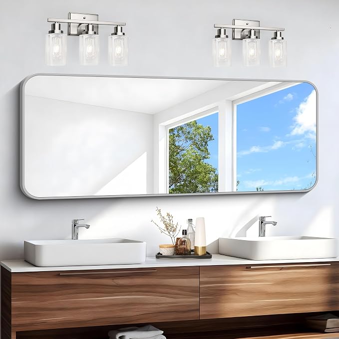 BONEWEI Silver Bathroom Mirror, 24x60 inch Wall Mirror - Image 2