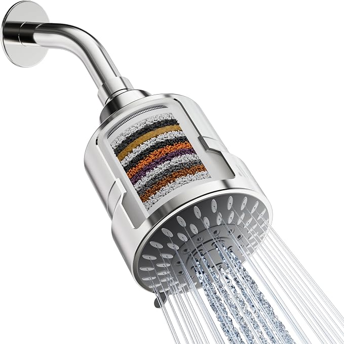 Mist Shower Filter Head for Hard Water Improves Skin, and Nails by MistWaterAirFilters