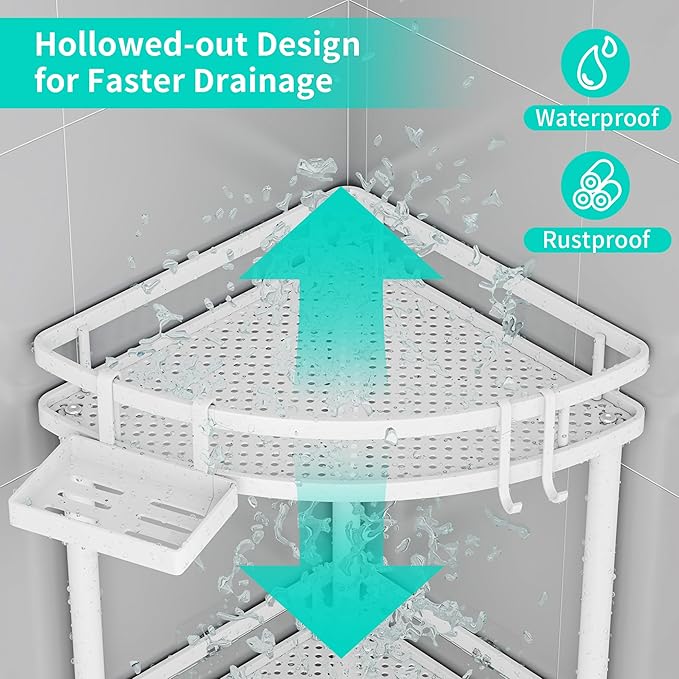 HapiRm Standing Corner Shower Caddy - Image 4