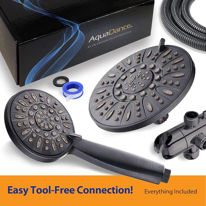 AquaDance 7" Premium High Pressure 3-Way Rainfall Combo - Image 6