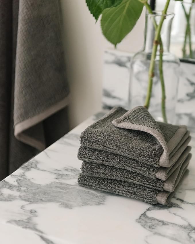 Cozy Earth Ribbed Washcloth Set - Image 2