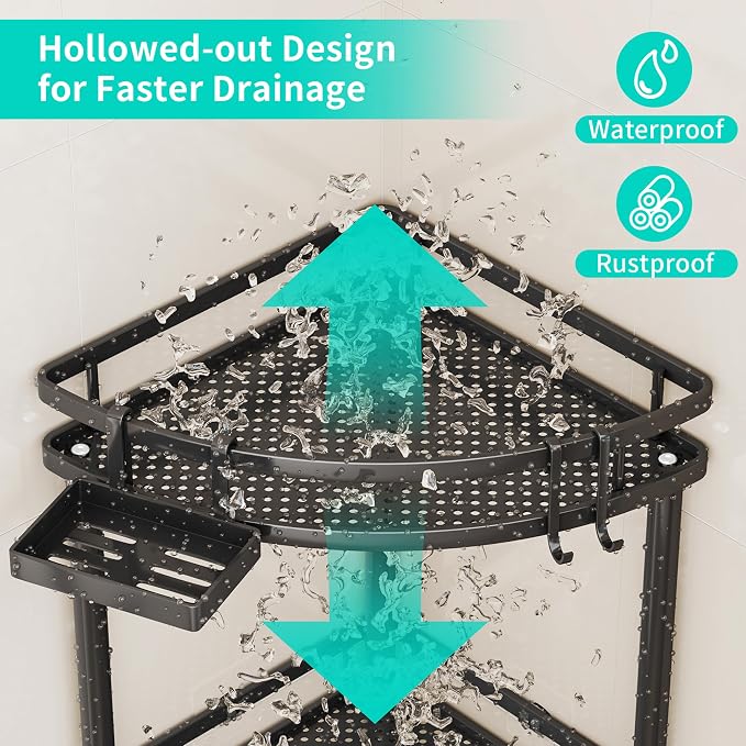 HapiRm Standing Corner Shower Caddy - Image 4