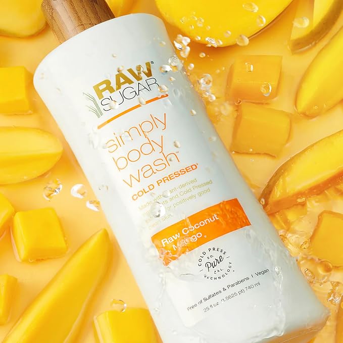 RAW SUGAR Simply Body Wash Variety Trio Vegan Bath & Shower Gel, Raw Coconut + - Image 2