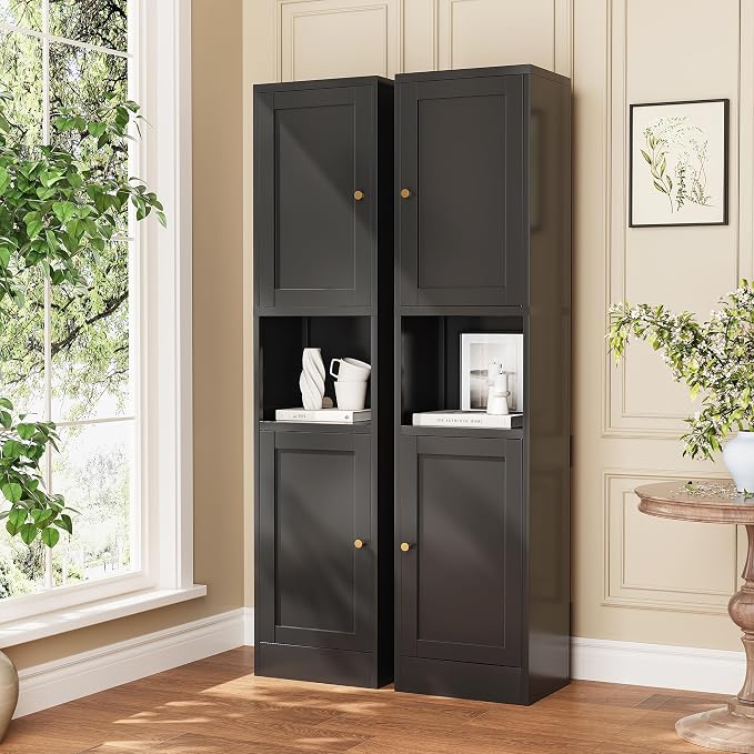 Tall Bathroom Storage Cabinet, Metal Narrow Cabinet by Unknown