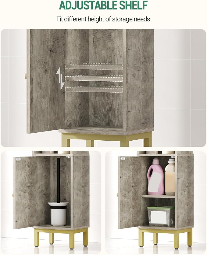 Bathroom Storage Cabinet, Small Corner Floor Cabinet - Image 6