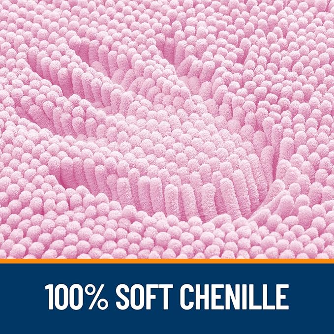 OLANLY Bathroom Rugs 44x24, Extra Soft Absorbent Chenille Bath Rugs, Rubber - Image 3