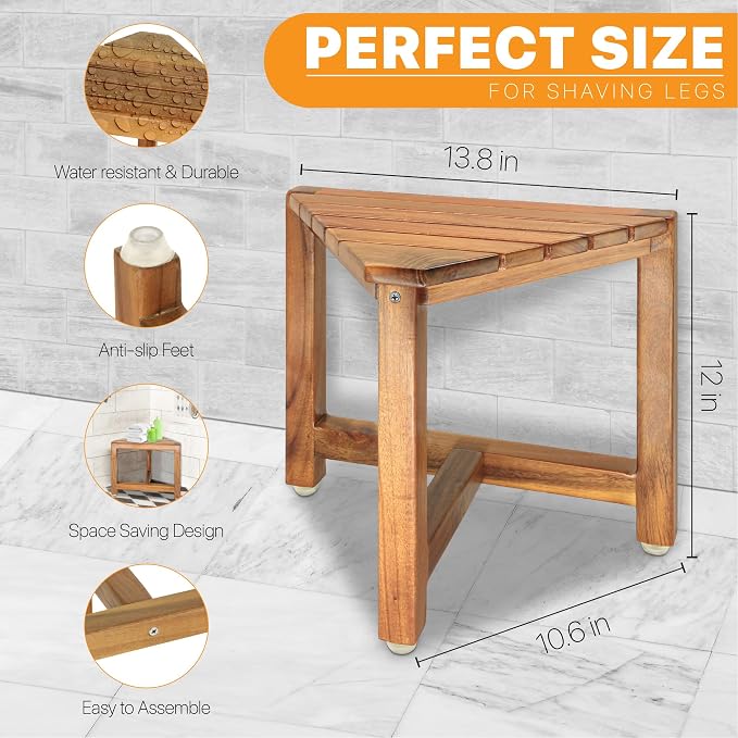ENKEZI Shower Foot Rest 12 in - Image 2