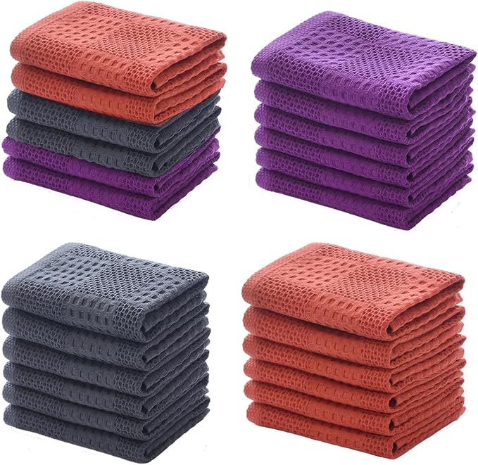 Waffle Weave Cotton Washing Cloth Ultra Soft and Absorbent Washcloths - Image 7