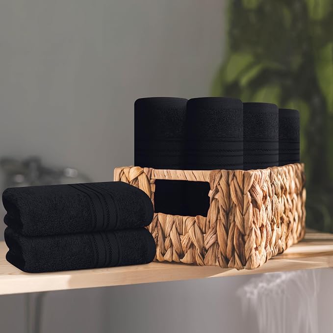 BOUTIQUO Ultra Soft Cotton Washcloths, Contains 12 Piece Face Cloths 12x12 inch - Image 3