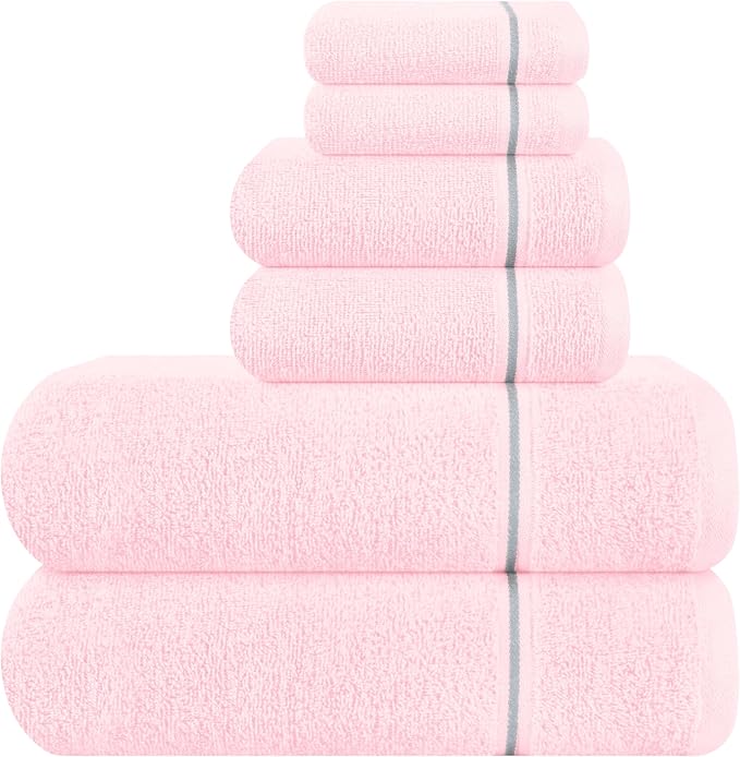 MyOwn Ultra Soft 6 Pack Cotton Towel Set, Contains 2 Bath Towels 28x55 inch by Unknown