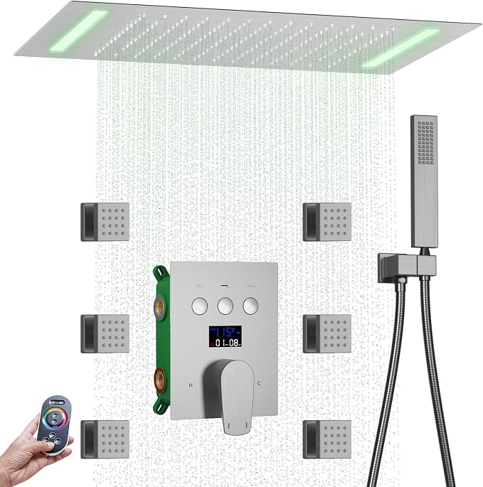 Bathroom shower system Ceiling 14x20 inch shower head, spray by HONGTONGSOWER