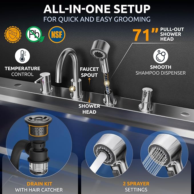 KANIS Black Line Professional Dog Washing Station - Image 7