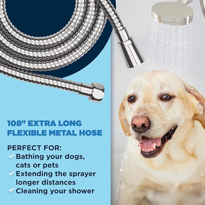 HammerHead Showers® Solid Metal 3-Spray Handheld Shower Head - Image 4