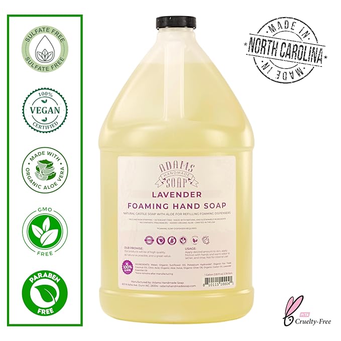 Adams Handmade Soap Liquid Foaming Soap 1 Gal - Image 2