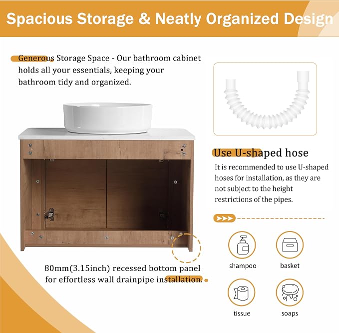 Malwee 30" Floating Bathroom Vanity - Image 6