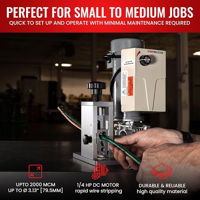 StripMeister E250 Electric Automatic Wire Stripping Machine – Wire Size Up To - Image 4