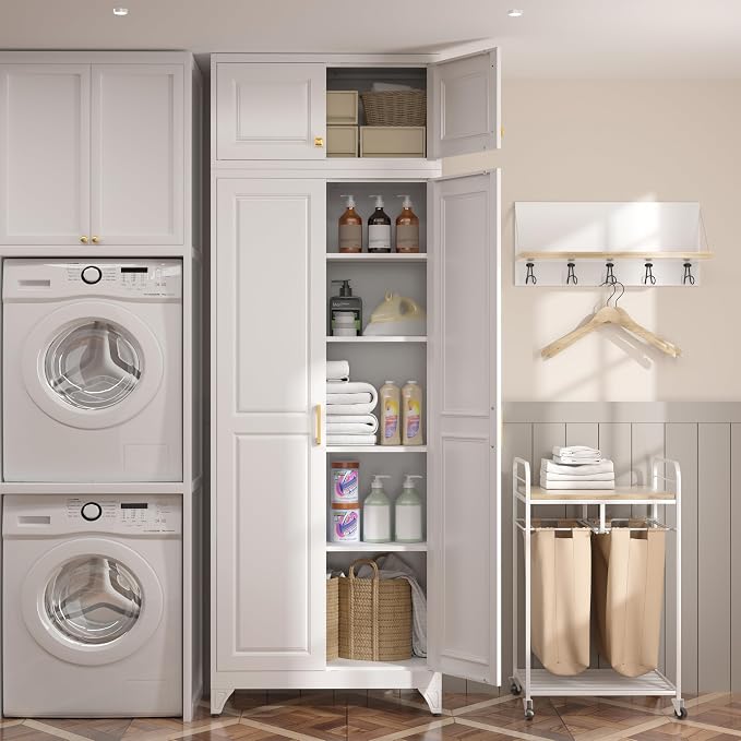 Steeloong90“ Kitchen Pantry Cabinet, Metal Storage Cabinets - Image 4