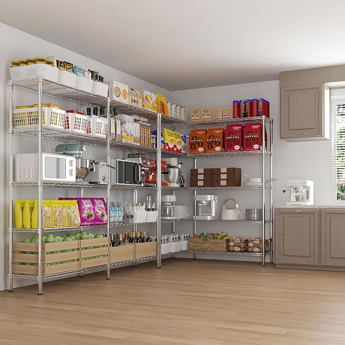 VINGLI 70" W Storage Shelves 1600LBS Heavy Duty Metal Shelving, Upgraded 5 Tier - Image 2
