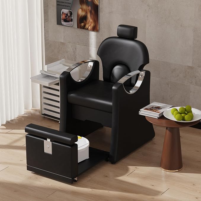 Pedicure Station for Nail Tech, Reclining Pedicure Chair - Image 3