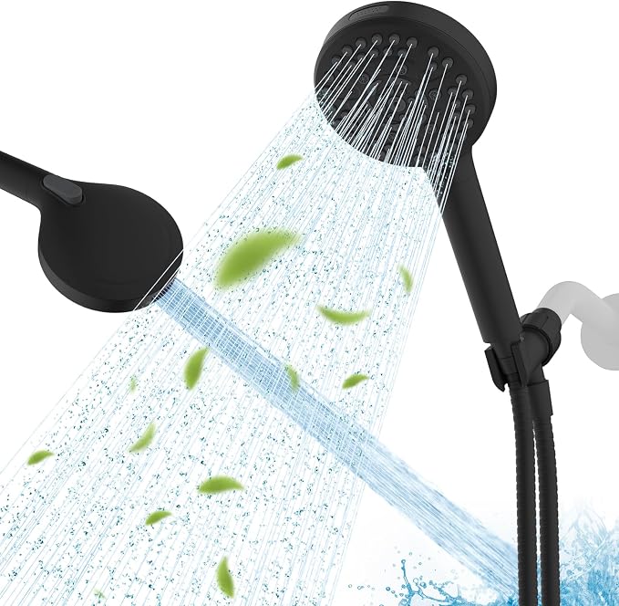 Hibbent High Pressure cUPC Certified 10-mode Shower Head, Handheld Showerhead by Hibbent