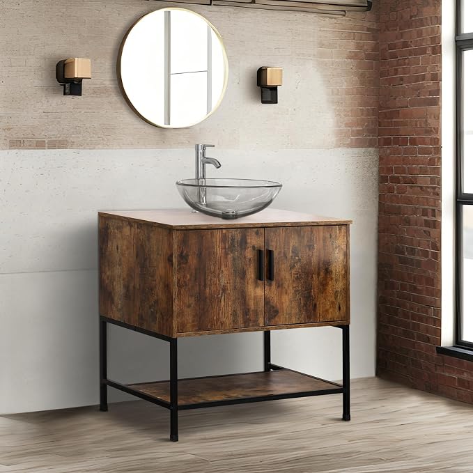 UEV Rustic Brown 36" Bathroom Vanity - Image 3