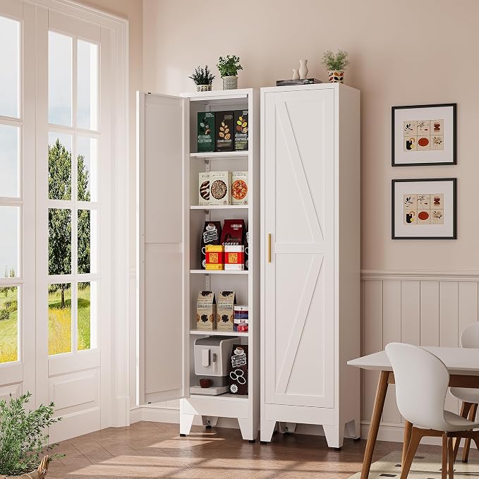 Narrow Bthroom Storage Cabinet Tall Metal Storage Cbinets - Image 4